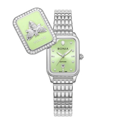Bonia Bee Elegance BNB10931-2393S Green Dial Stainless Steel Women Watch